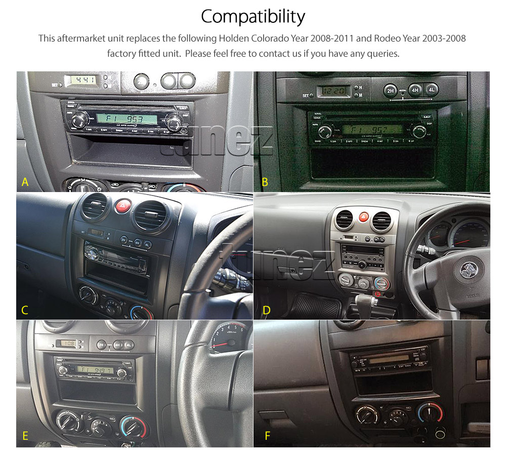 HRC06DVD 7-inch Aftermarket Holden Colorado 2008 2009 2010 2011 2012 Rodeo Generation Europe European Australia Year 2003 2004 2005 2006 2007 Chevrolet Direct Loading design car DVD USB SD player MP3 Album Art ID3 Tag RDS radio stereo head unit details Aftermarket External and Internal Microphone Bluetooth RMVB MP4 AVI MKV 1080p Free Reversing Camera UK United Kingdom Fascia Kit ISO Plug Wiring Harness Steering Wheel Control buttons Double DIN Patch Lead Connects2 CTSIZ001.2