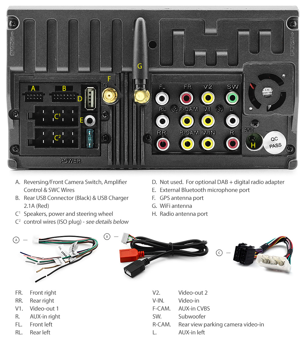 HRC08AND GPS 7-inch Aftermarket Holden Colorado 2008 2009 2010 2011 2012 Rodeo Generation Year 2003 2004 2005 2006 2007 Latest Australia UK European USA Original Universal Double DIN Android 7.1 Nougat car USB Charger 2.1A SD player radio stereo head unit details External and Internal Microphone Bluetooth Europe Sat Nav Navi Plug and Play Fascia Facia Kit ISO Plug Wiring Harness Steering Wheel Control SWC Patch Lead Connects2 Free Reversing Camera Album Art ID3 Tag RMVB MP3 MP4 AVI MKV Full High Definition FHD Apple AirPlay Air Play MirrorLink Mirror Link 1080p DAB+ Digital Radio DAB + tunez tunezmart