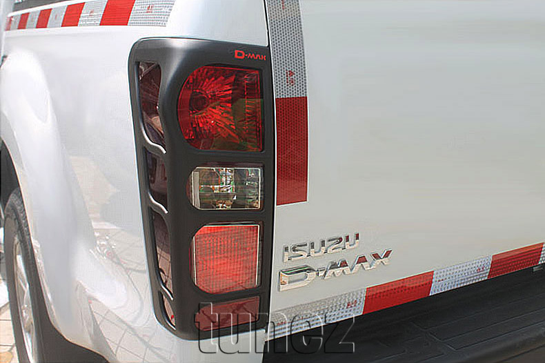 IDM02 ISUZU D-Max DMax RT85 RT-85 Series EX SX LS-U LS-M X-Runner 2017 2018 2019 Lamp Cover Eyelid ABS Plastic Matte Matt Black Front Back Rear Tail Light Tail Lamp Head Light Headlight UK United Kingdom USA Australia Europe Set Kit For Car Aftermarket Pair