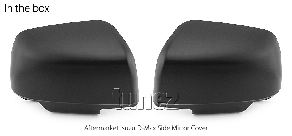 IDM03 Holden Colorado 7 SUV Chevrolet Colorado Isuzu D-Max Side Mirror Cover Guard Protector ABS Trim Generation Gen RG 2012 2013 2014 2015 2016 2017 2018 2019 LT LTZ LS LSX Z71 Matt Matte Material Black OEM Fitting Aftermarket