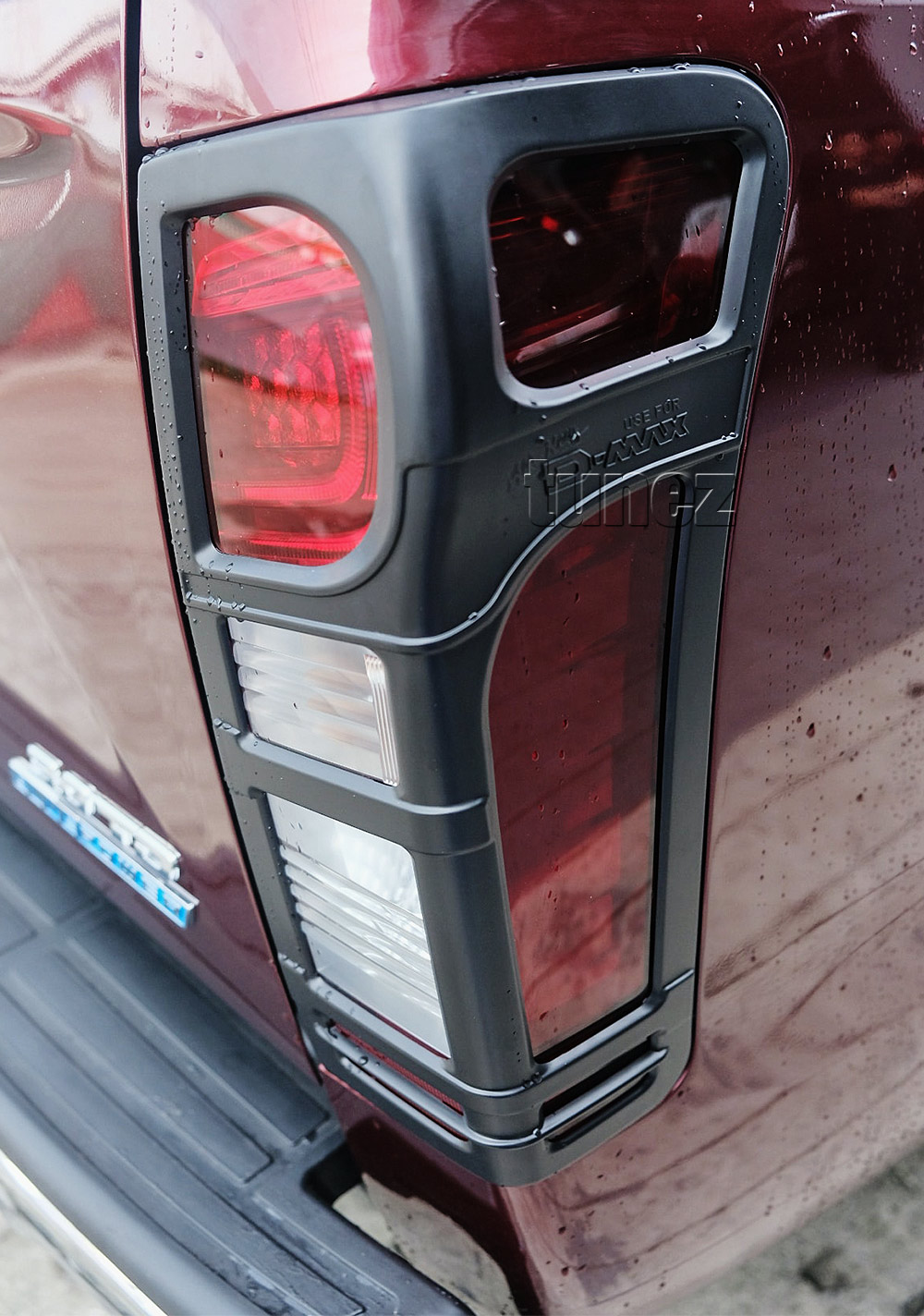 IDM06 ISUZU D-Max DMax RT50 RT-50 Series EX SX LS-U LS-M X-Runner 2012 2013 2014 2015 2016 Lamp Cover Eyelid ABS Plastic Matte Matt Black Night Edition Front Back Rear Tail Light Tail Lamp Head Light Headlight UK United Kingdom USA Australia Europe Set Kit For Car Aftermarket Pair