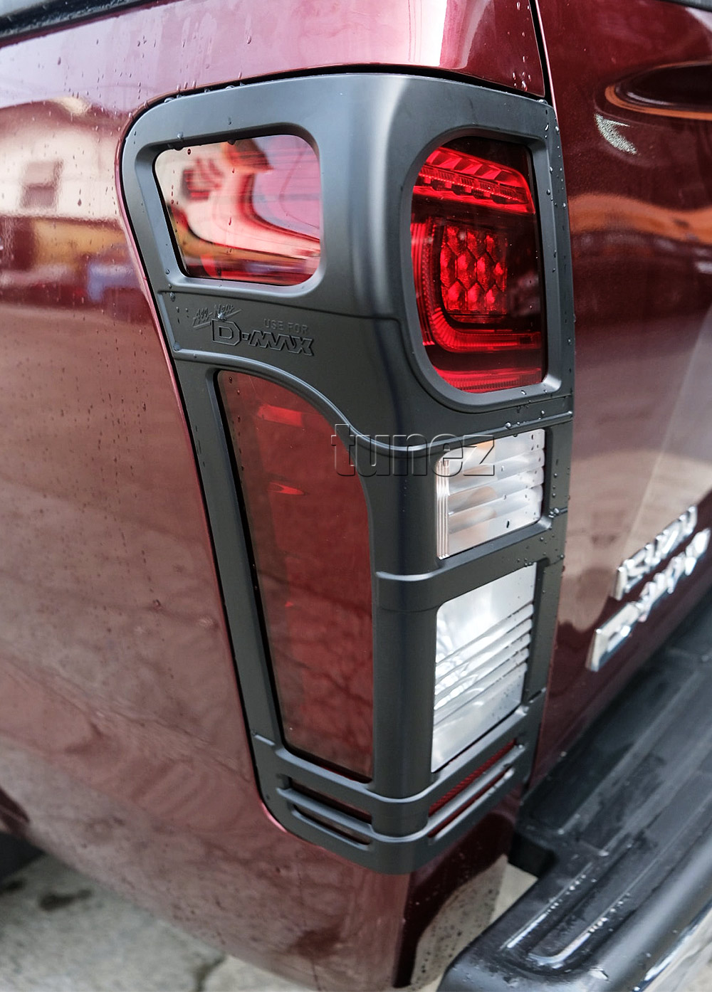 IDM07 ISUZU D-Max DMax RT85 RT-85 Series EX SX LS-U LS-M X-Runner 2017 2018 2019 Lamp Cover Eyelid ABS Plastic Matte Matt IDM07Black Night Edition Front Back Rear Tail Light Tail Lamp Head Light Headlight UK United Kingdom USA Australia Europe Set Kit For Car Aftermarket Pair