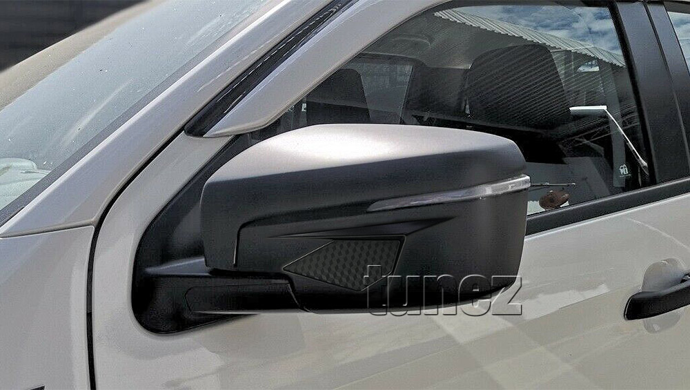 IDM12 Isuzu D-Max DMax RG RG01 Series SX LS-U LS-M High Ride X-Runner 2021 2022 2023 2024 Side Mirror Cover Guard Protector Cover ABS Trim 3rd Generation Gen Matt Matte Material Black OEM Fitting Aftermarket