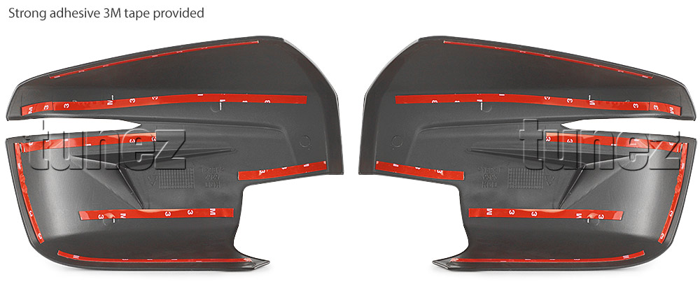 IDM12 Isuzu D-Max DMax RG RG01 Series SX LS-U LS-M High Ride X-Runner 2021 2022 2023 2024 Side Mirror Cover Guard Protector Cover ABS Trim 3rd Generation Gen Matt Matte Material Black OEM Fitting Aftermarket