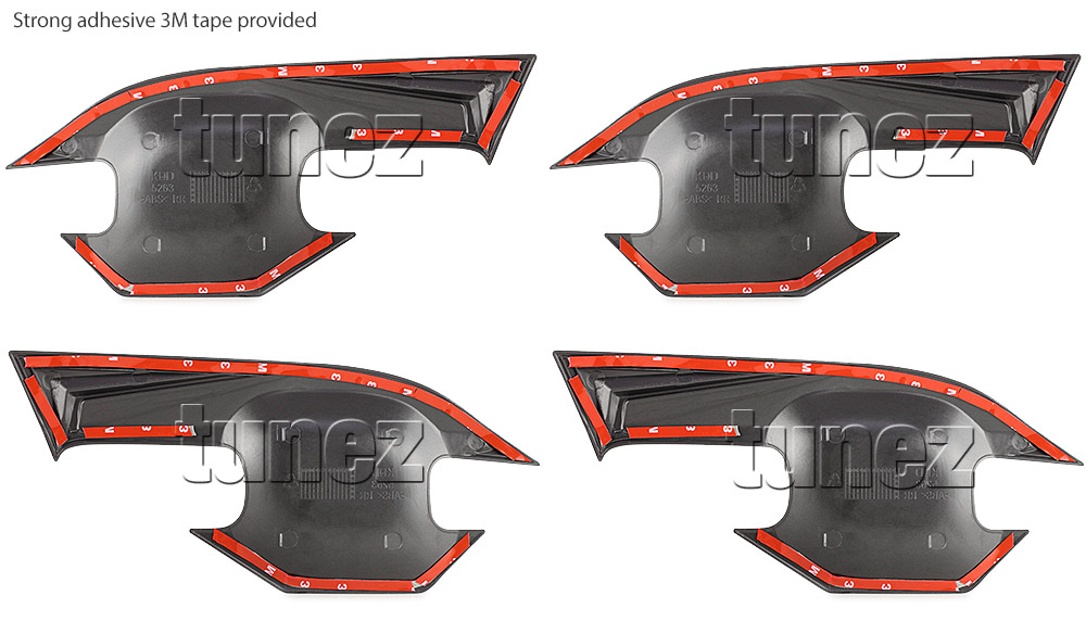 IDM13 Isuzu D-Max DMax RG RG01 Series SX LS-U LS-M High Ride X-Runner 2021 2022 2023 2024 Car Truck Matte Matt Black Edition Door Handle Cup Guard Protector Cover Passenger Front Rear Side For Aftermarket Set Pair Autotunez Tunez UK United Kingdom USA Australia Europe