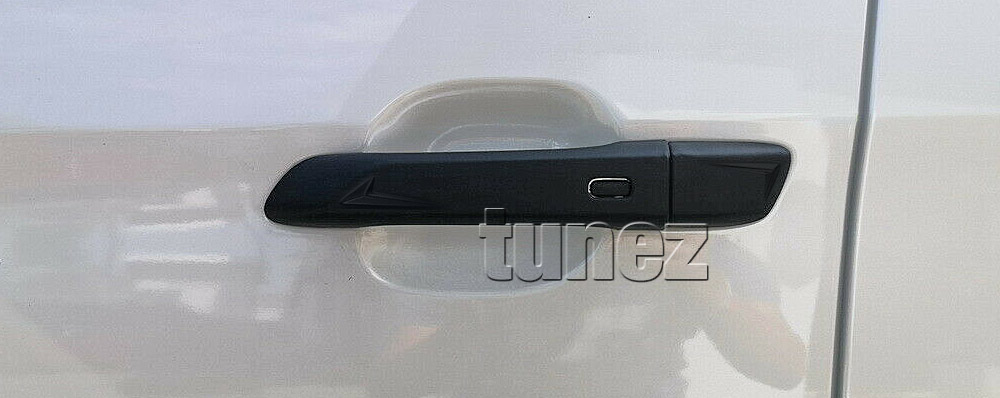 IDM17 Isuzu D-Max DMax RG RG01 Series SX LS-U LS-M High Ride X-Runner 2021 2022 2023 2024 Car Truck Matte Matt Black Edition Keyless Manual Entry Remote Door Handle Guard Protector Cover Passenger Front Rear Side For Aftermarket Set Pair Autotunez Tunez UK United Kingdom USA Australia Europe