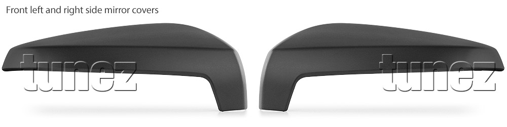 IDM18 Isuzu D-Max DMax RG RG01 Series SX LS-U LS-M High Ride X-Runner 2021 2022 2023 2024 Half Side Mirror Cover Guard Protector Cover ABS Trim 3rd Generation Gen Matt Matte Material Black OEM Fitting Aftermarket