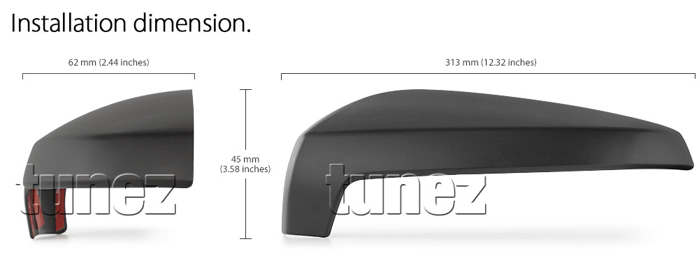 IDM18 Isuzu D-Max DMax RG RG01 Series SX LS-U LS-M High Ride X-Runner 2021 2022 2023 2024 Half Side Mirror Cover Guard Protector Cover ABS Trim 3rd Generation Gen Matt Matte Material Black OEM Fitting Aftermarket