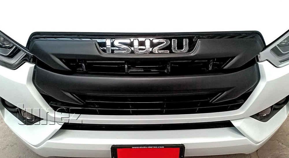 IDM19 Isuzu D-Max DMax RG RG01 Series SX LS-U LS-M High Ride X-Runner 2021 2022 2023 2024 2025 Car Truck Matte Matt Black Edition Grille Grill Front Bar Chrome Guard Protector Cover For Aftermarket Set Autotunez Tunez UK United Kingdom USA Australia Europe