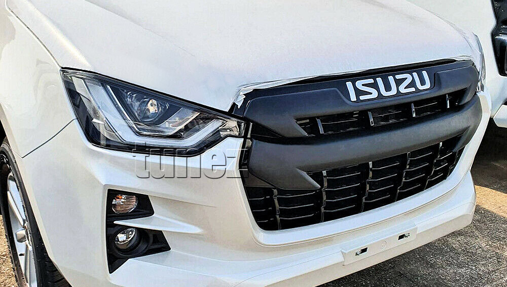 IDM19 Isuzu D-Max DMax RG RG01 Series SX LS-U LS-M High Ride X-Runner 2021 2022 2023 2024 2025 Car Truck Matte Matt Black Edition Grille Grill Front Bar Chrome Guard Protector Cover For Aftermarket Set Autotunez Tunez UK United Kingdom USA Australia Europe