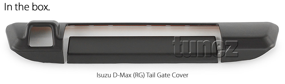 IDM21 Isuzu D-Max DMax RG RG01 Series SX LS-U LS-M High Ride X-Runner 2021 2022 2023 2024 2025 Car Truck Matte Matt Black Edition Tailgate Tail Gate Trunk Tub Door Handle Guard Protector Cover Rear For Aftermarket Set Autotunez Tunez UK United Kingdom USA Australia Europe