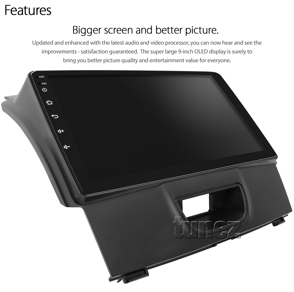 ISZ17AND GPS Aftermarket Holden Chevrolet Colorado 2nd Generation Gen Year 2012 2013 2014 2015 2016 large 9-inch 9' touchscreen Universal Double DIN Latest Australia UK European USA Original CarPlay Android Auto 10 Car USB player radio stereo 4G LTE WiFi head unit details Aftermarket External and Internal Microphone Bluetooth Europe Sat Nav Navi Plug and Play ISO Plug Wiring Harness Matching Fascia Kit Facia Free Reversing Camera Album Art ID3 Tag RMVB MP3 MP4 AVI MKV Full High Definition FHD MyLink My Link 1080p DAB+ Digital Radio DAB + Connects2 CTSIZ001.2