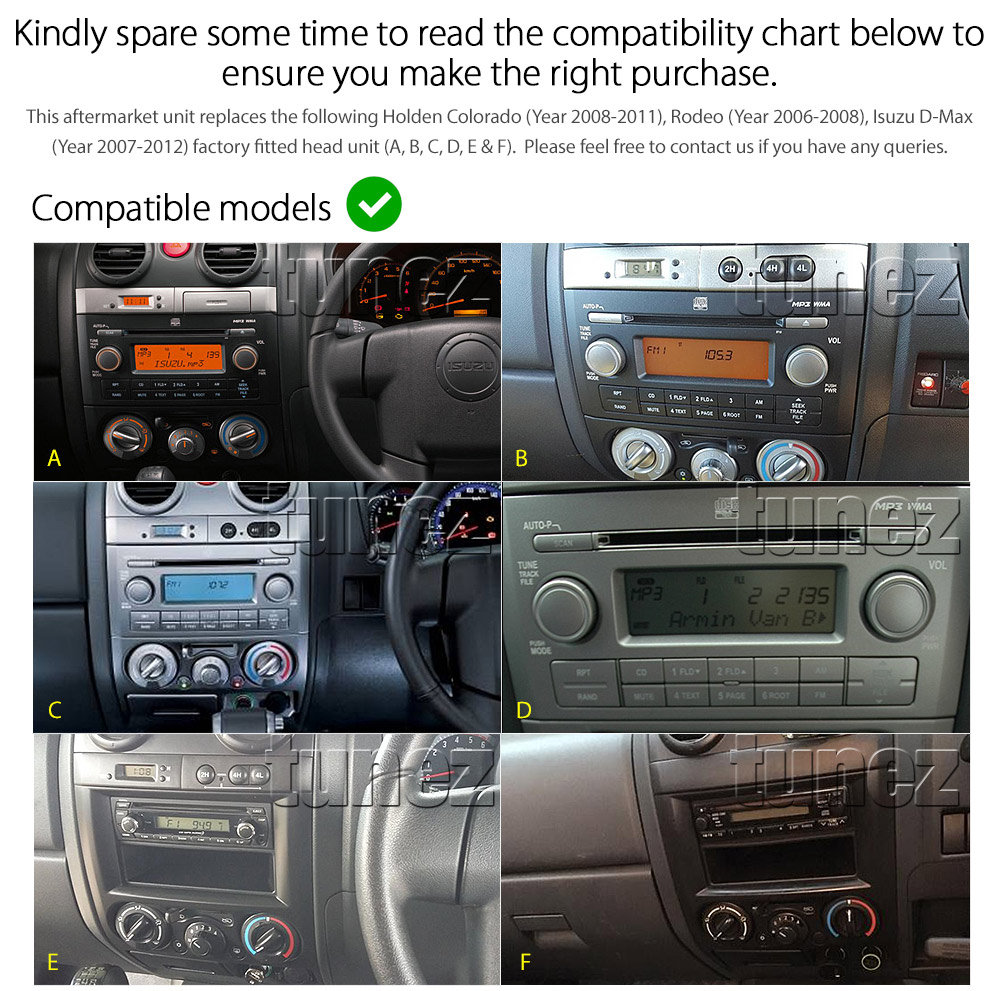 ISZ25CP Licensed Apple CarPlay Android Auto GPS Aftermarket Isuzu D-Max Holden Rodeo Colorado RA RC 1st Generation Europe European Australia Year 2007 2008 2009 2010 2011 2012 Super Large 9-inch Touch Screen IPS Capacitive Universal Double DIN Latest Australia UK European USA Original Car USB 2.0A Charge player radio stereo head unit Aftermarket External and Internal Microphone Bluetooth Europe Sat Nav Navi Plug and Play ISO Plug Wiring Harness Matching Fascia Kit Facia Free Reversing Camera Album Art ID3 Tag RMVB MP3 MP4 AVI MKV Full High Definition FHD AirPlay Air Play MirrorLink Mirror Link Connects2 CTSIZ001.2