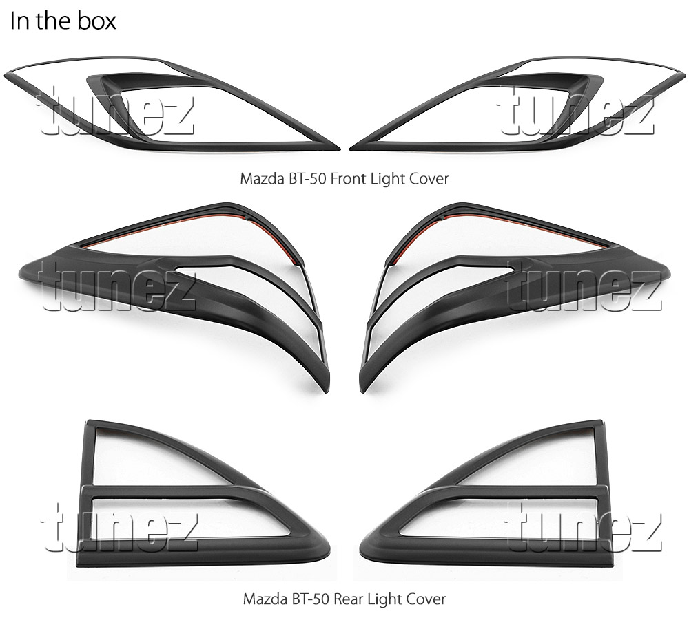 NVM01 Nissan Navara NP300 NP 300 D23 Series DX RX ST ST-X SL Visia Acenta Acenta+ N-Connecta Tekna Lamp Cover Eyelid ABS Plastic Matte Matt Black Front Back Rear Tail Light Tail Lamp Head Light Headlight UK United Kingdom USA Australia Europe Set Kit For Car Aftermarket Pair 2014 2015 2016 2017 2018 2019