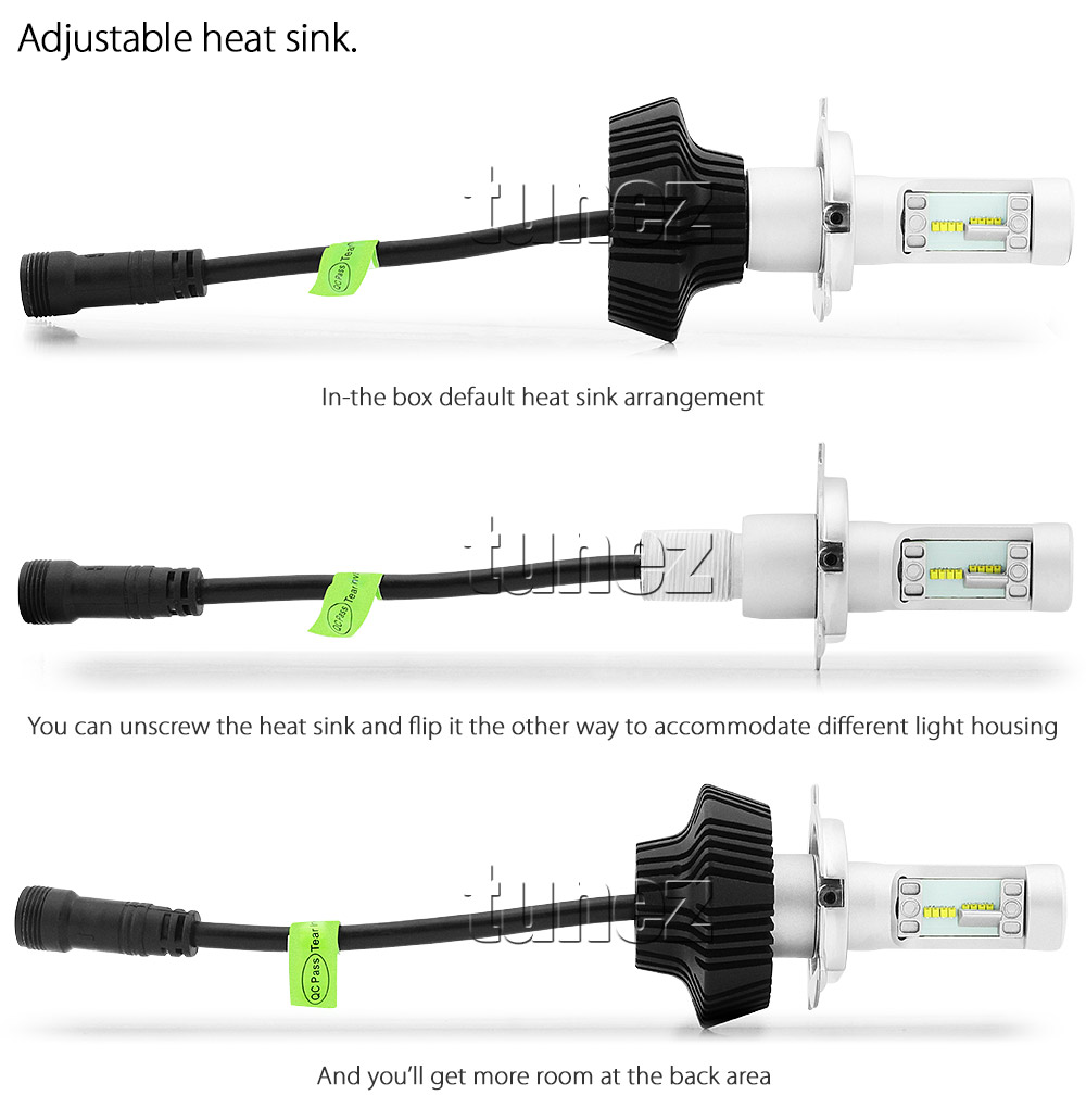 LEDH401 LED H4 HB2 9003 LUXEON Z ES ZES by Lumileds Philips Light Lamp Bulb Headlight Headlamp Head UK United Kingdom USA Australia Europe High Beam Low Hi Lo 6500K Daylight Colour Color Bright White Heat Sink Waterproof Dustproof 6063 Auluminium Alloy IP65 External Driver Detachable 2-Year Warranty 24-months Direct Replacement For Halogen and Xenon 4000lm 4000 lumens 25W 50W 100W 16000lm 16000 8000 8000lm