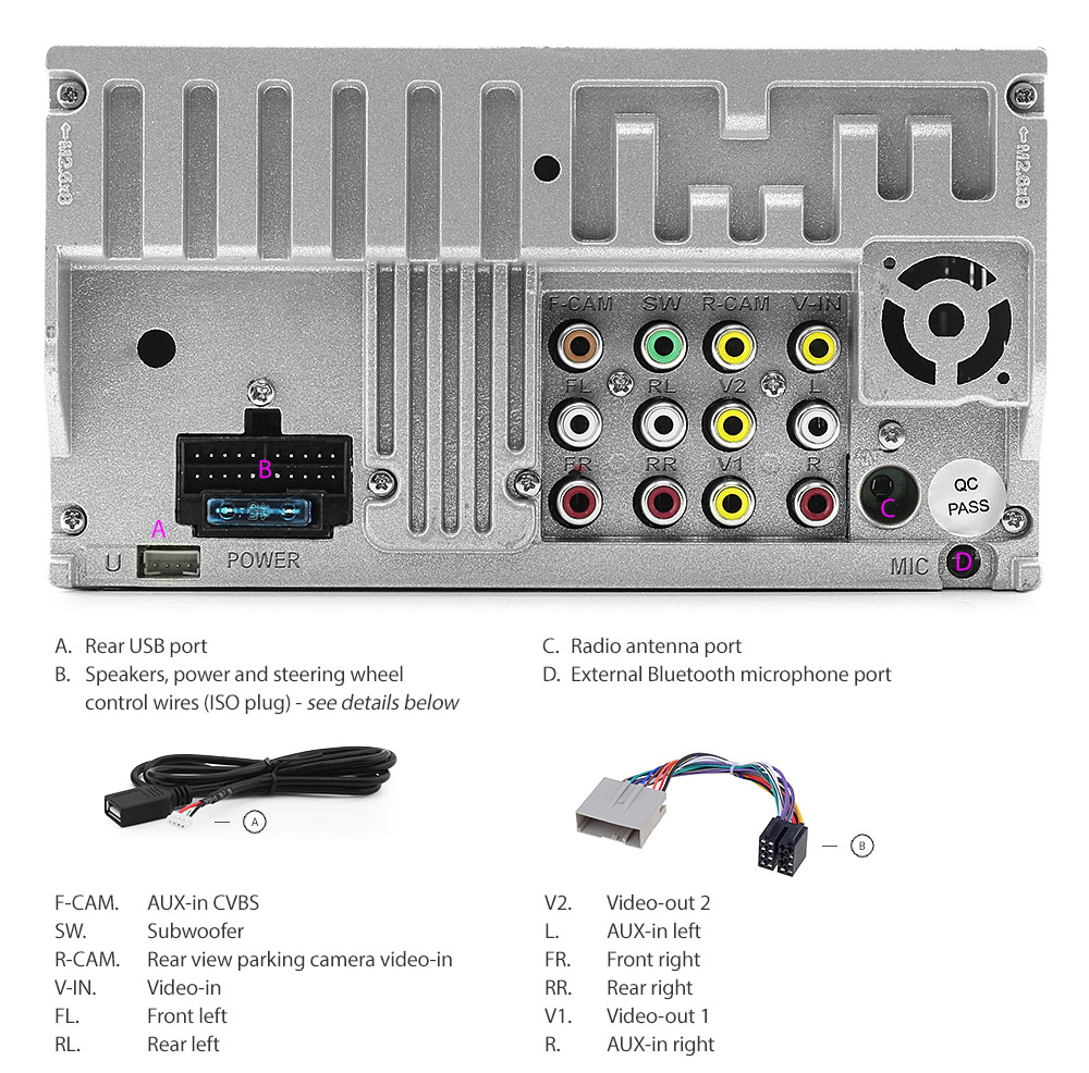 LRD07DVD Land Rover Freelander 1 first 1st Generation Gen Year 2004 2005 2006 2007 7-inch Double-DIN car DVD CD USB SD Card player radio stereo head unit details Aftermarket RMVB MP3 MP4 AVI MKV Full High Definition FHD 1080p External Bluetooth Microphone Fascia Facia Kit ISO Wiring Harness Free Reversing Camera 3.5mm AUX-in Plug and Play Installation Dimension Patch Lead Steering Wheel Control Compatible SWC CTSLR004.2 L314 Connects2