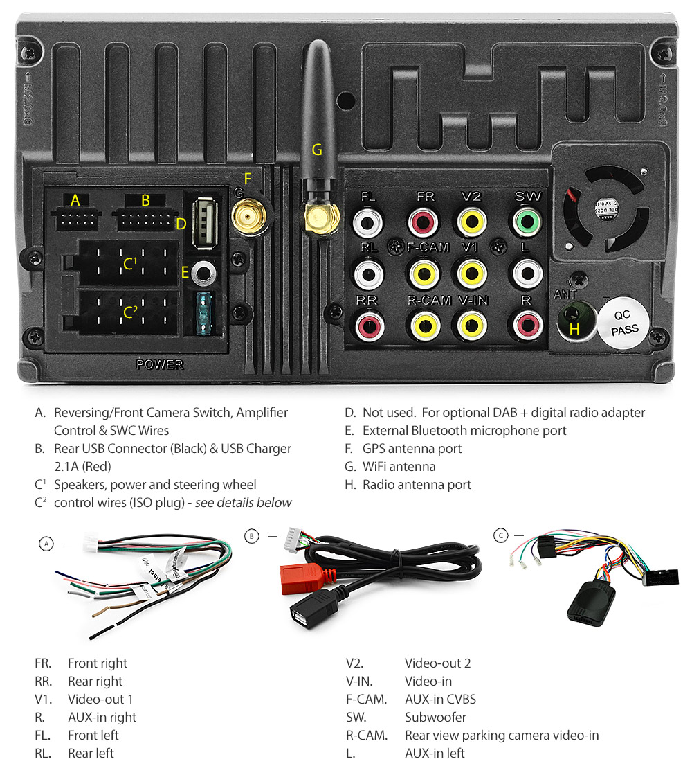 LRD11AND GPS Land Rover Disco Discovery 3 Freelander 2 Generation Gen Year 2005 2006 2007 2008 2009 2010 2011 7-inch Universal Double DIN Latest Australia UK European USA Original Android 7.1 Nougat car USB Charger 2.1A SD player radio stereo head unit details Aftermarket External and Internal Microphone Bluetooth Europe Sat Nav Navi Plug and Play ISO Plug Wiring Harness Steering Wheel Control SWC CTSLR006.2 Connects2 Matching Fascia Kit Facia Free Reversing Camera Album Art ID3 Tag RMVB MP3 MP4 AVI MKV Full High Definition FHD Apple AirPlay Air Play MirrorLink Mirror Link 1080p DAB+ Digital Radio DAB +