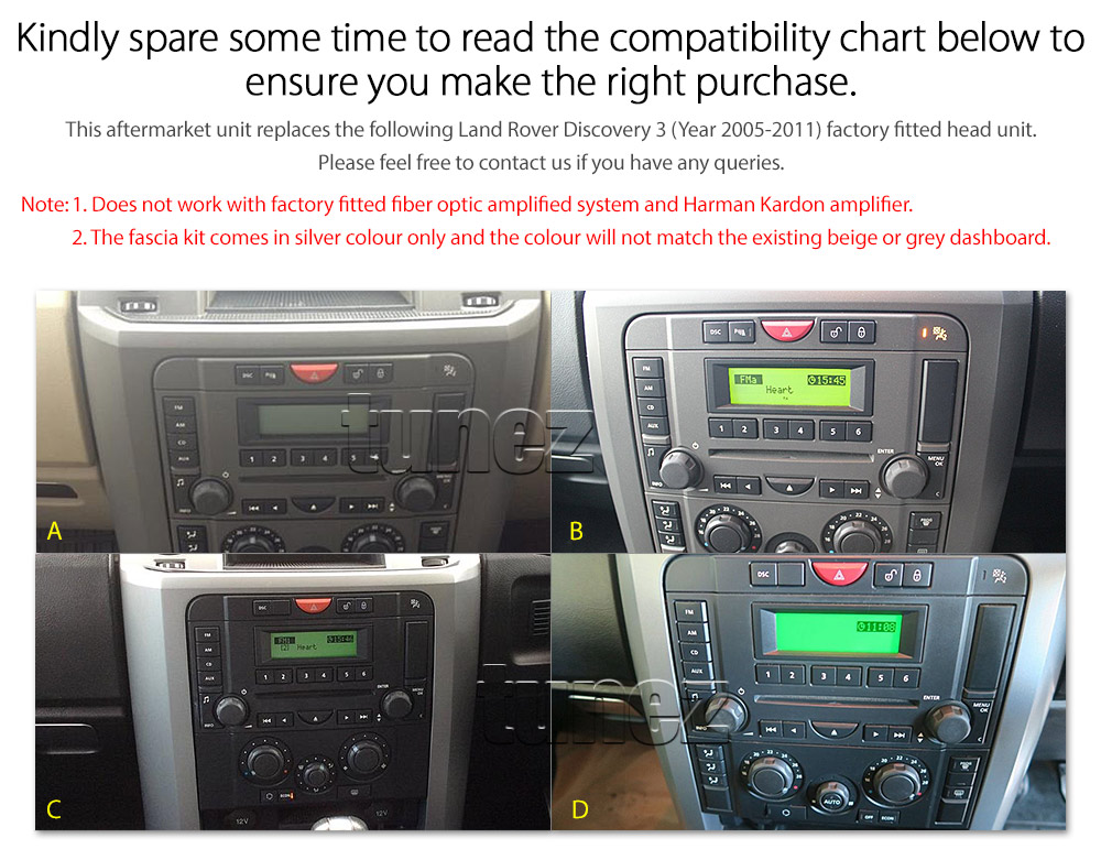 LRD13AND GPS Aftermarket Land Rover 3 Discovery 2 Year 2005 2006 2007 2008 2009 2010 2011 capacitive 9 inches touchscreen Universal Double DIN Latest Australia UK European USA Original CarPlay Android Auto 10 Car USB player radio stereo 4G LTE WiFi head unit details Aftermarket External and Internal Microphone Bluetooth Europe Sat Nav Navi Plug and Play ISO Plug Wiring Harness Matching Fascia Kit Facia Free Reversing Camera Album Art ID3 Tag RMVB MP3 MP4 AVI MKV Full High Definition FHD 1080p DAB+ Digital Radio DAB + Connects2 CTSIZ001.2