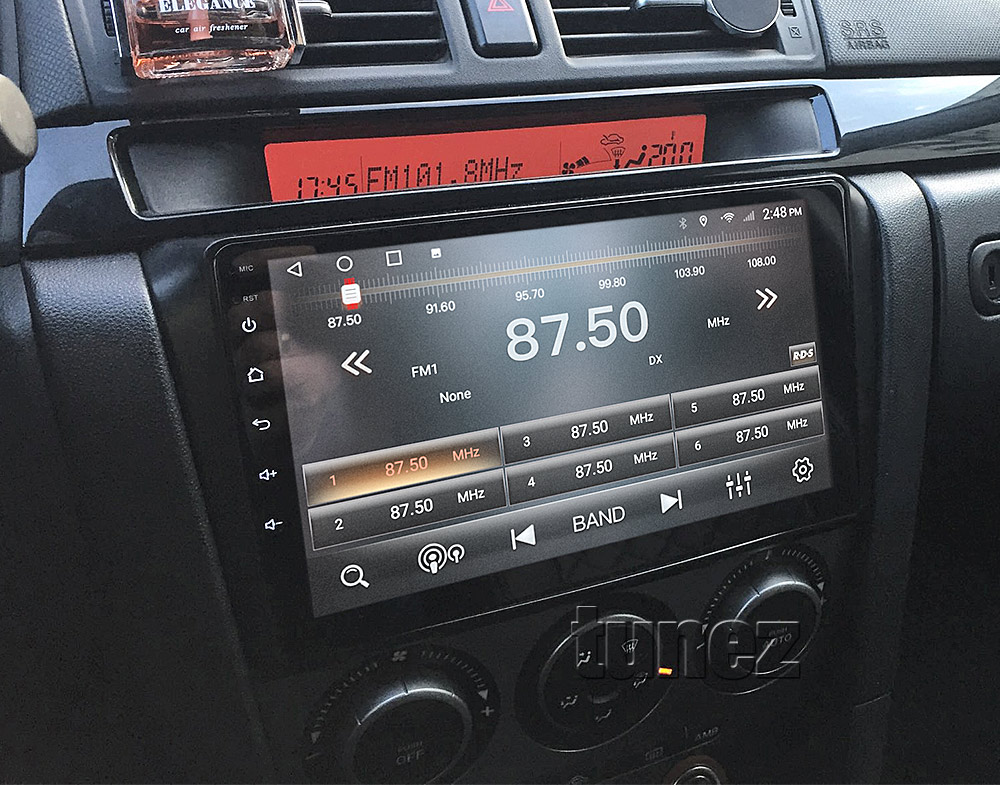 M315AND GPS Aftermarket Mazda 3 1st Generation BK series Year 2003 2004 2005 2006 2007 2008 capacitive 9 inches touchscreen Universal Double DIN Latest Australia UK European USA Original CarPlay Android Auto 10 Car USB player radio stereo 4G LTE WiFi head unit details Aftermarket External and Internal Microphone Bluetooth Europe Sat Nav Navi Plug and Play ISO Plug Wiring Harness Matching Fascia Kit Facia Free Reversing Camera Album Art ID3 Tag RMVB MP3 MP4 AVI MKV Full High Definition FHD 1080p DAB+ Digital Radio DAB + Connects2 CTSIZ001.2