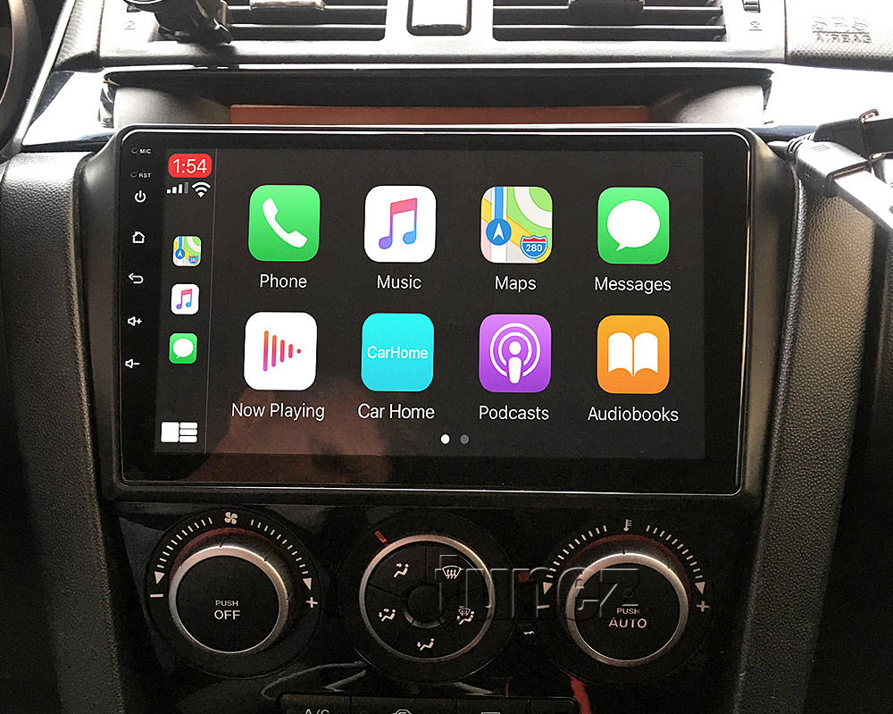 M316CP Licensed Apple CarPlay Android Auto GPS GPS Super Large 9-inch Mazda 3 1st Generation BK Series Year 2003 2004 2005 2006 2007 20089-inch Touch Screen IPS Capacitive Universal Double DIN Latest Australia UK European USA Original Car USB 2.0A Charge player radio stereo head unit Aftermarket External and Internal Microphone Bluetooth Europe Sat Nav Navi Plug and Play ISO Plug Wiring Harness Matching Fascia Kit Facia Free Reversing Camera Album Art ID3 Tag RMVB MP3 MP4 AVI MKV Full High Definition FHD AirPlay Air Play MirrorLink Mirror Link Connects2 CTSTY008.2 CTSTY00C CTSTY00CAMP CTSTY013.2