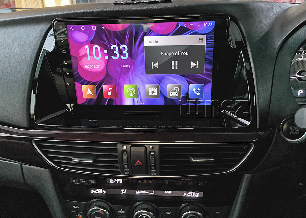 M602AND GPS Aftermarket Mazda Mazda6 6 GJ Series Chassis 3rd Generation Gen Pre Facelift Year 2012 2013 2014 large 9-inch 9' touchscreen Universal Double DIN Latest Australia UK European USA Original CarPlay Android Auto 10 Car USB player radio stereo 4G LTE WiFi head unit details Aftermarket External and Internal Microphone Bluetooth Europe Sat Nav Navi Plug and Play ISO Plug Wiring Harness Matching Fascia Kit Facia Free Reversing Camera Album Art ID3 Tag RMVB MP3 MP4 AVI MKV Full High Definition FHD MyLink My Link 1080p DAB+ Digital Radio DAB + Connects2 CTSIZ001.2