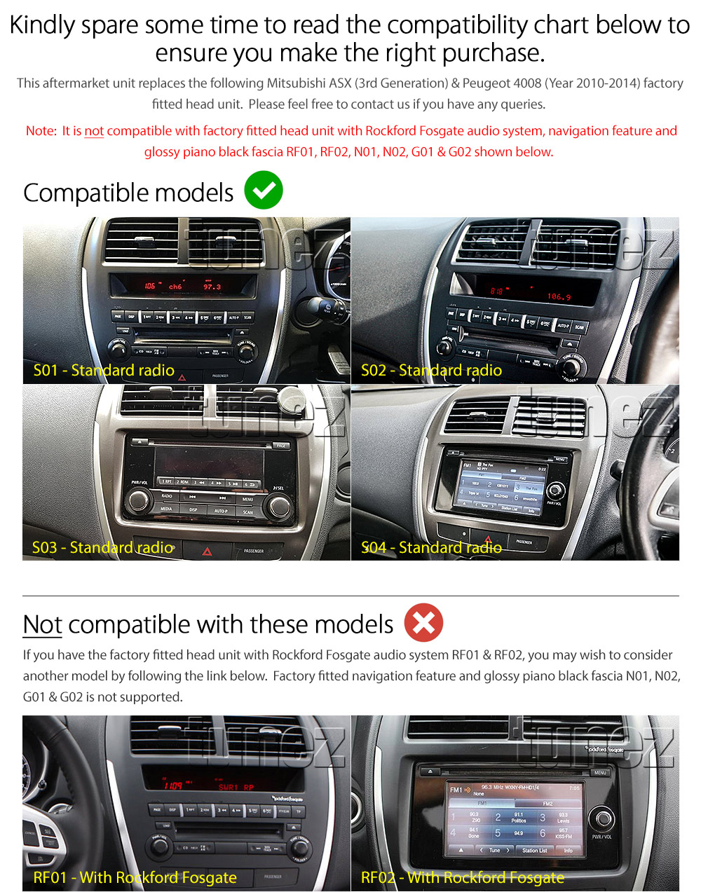 MASX06AND GPS Aftermarket Mitsubishi ASX RVR Peugeot 4008 Citroen C4 Aircross XA XB 3rd Generation Gen 2010 2011 2012 2013 2014 2015 capacitive 10 inches touchscreen Universal Double DIN Latest Australia UK European USA Original CarPlay Android Auto 10 Car USB player radio stereo 4G LTE WiFi head unit details Aftermarket External and Internal Microphone Bluetooth Europe Sat Nav Navi Plug and Play ISO Plug Wiring Harness Matching Fascia Kit Facia Free Reversing Camera Album Art ID3 Tag RMVB MP3 MP4 AVI MKV Full High Definition FHD 1080p DAB+ Digital Radio DAB + Connects2 CTSIZ001.2