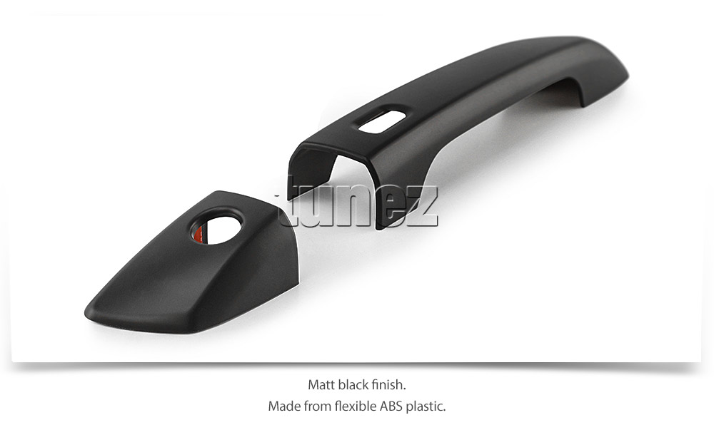 MBM05 Mazda BT-50 BT50 TF Chassis GT SP Thunder XS XT XTR UK United Kingdom USA Australia Europe Matte Matt Black Night Dark Sky Series Edition Keyless Smart Manual Smart Key Door Handle Passenger Front Rear Side Cover Guard Protector For Car Aftermarket Set Pair 2020 2021 2022 2023 2024 2025 2026 2027 2028