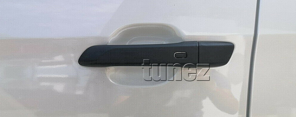 MBM05 Mazda BT-50 BT50 TF Chassis GT SP Thunder XS XT XTR UK United Kingdom USA Australia Europe Matte Matt Black Night Dark Sky Series Edition Keyless Smart Manual Smart Key Door Handle Passenger Front Rear Side Cover Guard Protector For Car Aftermarket Set Pair 2020 2021 2022 2023 2024 2025 2026 2027 2028