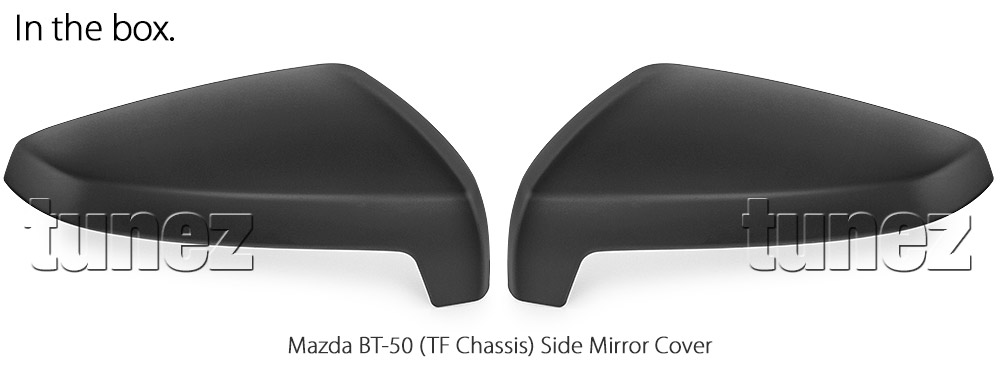 MBM09 Mazda BT-50 BT50 TF Chassis GT SP Thunder XS XT XTR 2021 2022 2023 2024 Half Side Mirror Cover Guard Protector Cover ABS Trim 3rd Generation Gen Matt Matte Material Black OEM Fitting Aftermarket