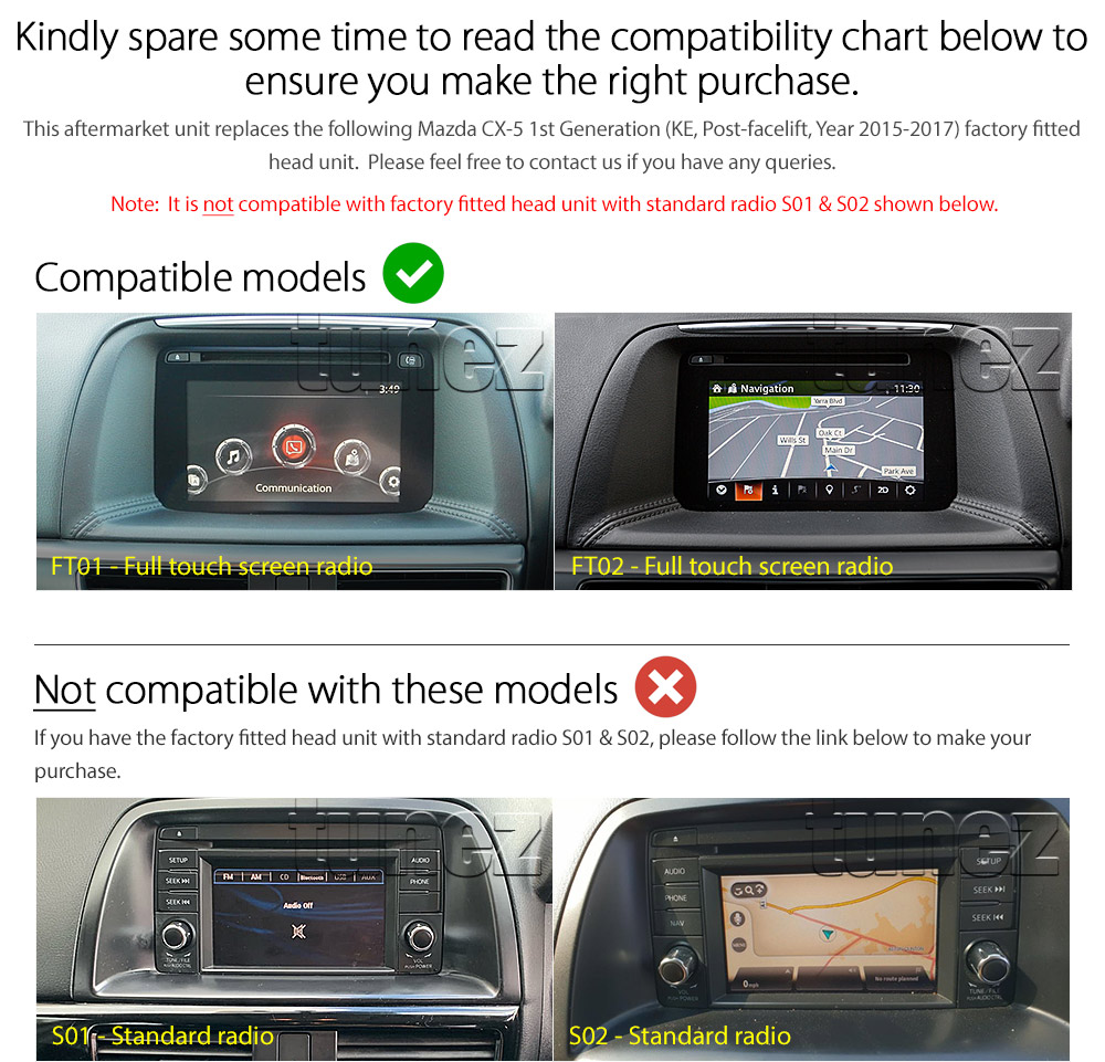 MCX502AND GPS Aftermarket Mazda CX-5 CX5 KE Series Pre-Facelift 2012 2013 2014 Chassis 1st Generation capacitive 10 inches touchscreen Universal Double DIN Latest Australia UK European USA Original CarPlay Android Auto 10 Car USB player radio stereo 4G LTE WiFi head unit details Aftermarket External and Internal Microphone Bluetooth Europe Sat Nav Navi Plug and Play ISO Plug Wiring Harness Matching Fascia Kit Facia Free Reversing Camera Album Art ID3 Tag RMVB MP3 MP4 AVI MKV Full High Definition FHD 1080p DAB+ Digital Radio DAB + Connects2 CTSIZ001.2