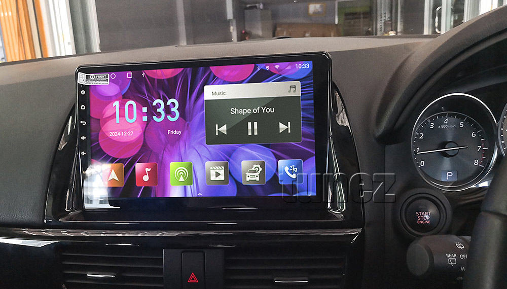 SRRMCX502AND-FT GPS Aftermarket Mazda CX-5 CX5 KE Series Post-Facelift 2015 2016 2017 Chassis 1st Generation capacitive 10 inches touchscreen Universal Double DIN Latest Australia UK European Apple CarPlay Android Auto 10 Car USB player radio stereo 4G LTE WiFi head unit details Aftermarket External and Internal Microphone Bluetooth Europe Sat Nav Navi Plug and Play ISO Plug Wiring Harness Matching Fascia Kit Facia Free Reversing Camera Album Art ID3 Tag RMVB MP3 MP4 AVI MKV Full High Definition FHD 1080p DAB+ Digital Radio DAB + Connects2 RP4-MZ11 CTSMZ009.2