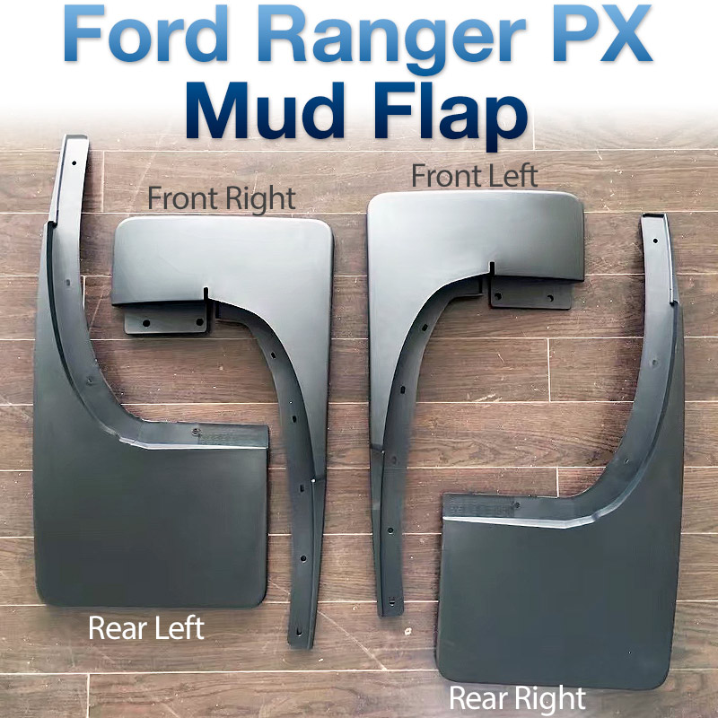 MGFR01 Ford Ranger PX MK1 MK2 MKII MKI T6 Wildtrak XL XLS XLT LED Aftermarket Pair 2011 2012 2013 2014 2015 2016 2017 2018 Mud Flap Guard Splash Front Left Right Rear 4 Pieces Set Complete