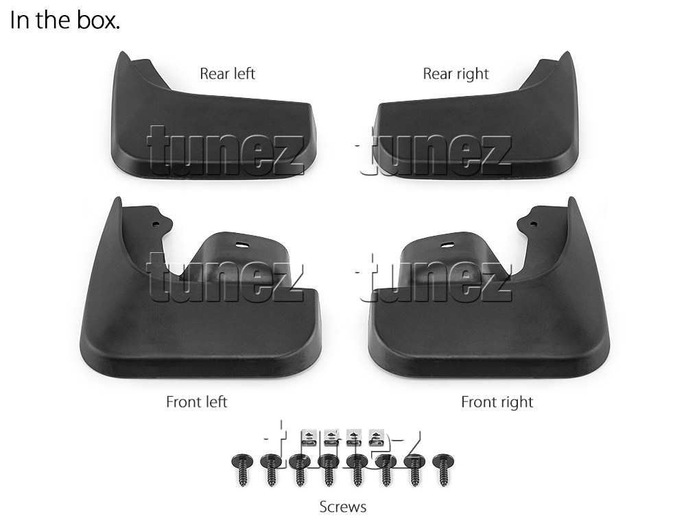 MGSJ01 Suzuki Jimny 1998 1999 2000 2001 2002 2003 2004 2005 2006 2007 2008 2009 2010 2011 2012 2013 2014 2015 2016 2017 2018 JB23 JB33 JB43 JB53 Sierra JLX Trekker Mud Flap Guard Splash Front Left Right Rear 4 Pieces Set Complete