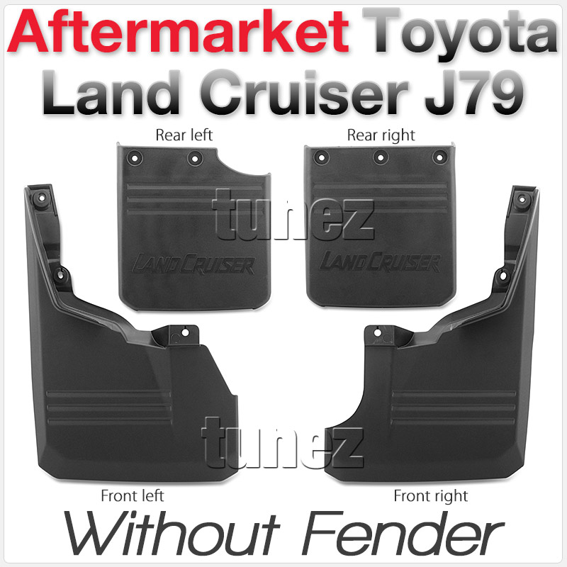 MGTLC01 Toyota Land Cruiser Pickup J79 J70 70 series LandCruiser Single Cab Aftermarket Pair 2011 2012 2013 2014 2015 2016 2017 2018 Mudguard Mudflap Mud Flap Guard Splash Front Left Right Rear 4 Pieces Set Complete