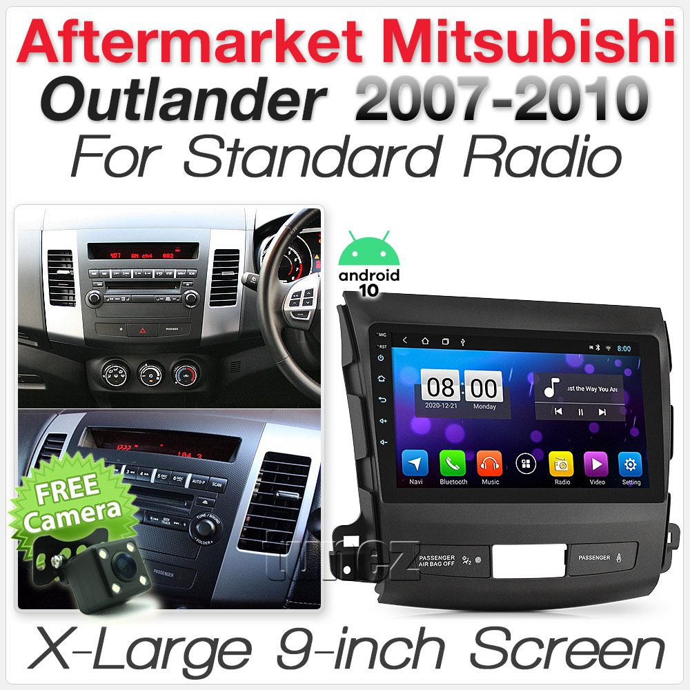 9" Android MP3 GPS Car Player Mitsubishi Outlander 2007-2010 Stereo Radio Fascia
