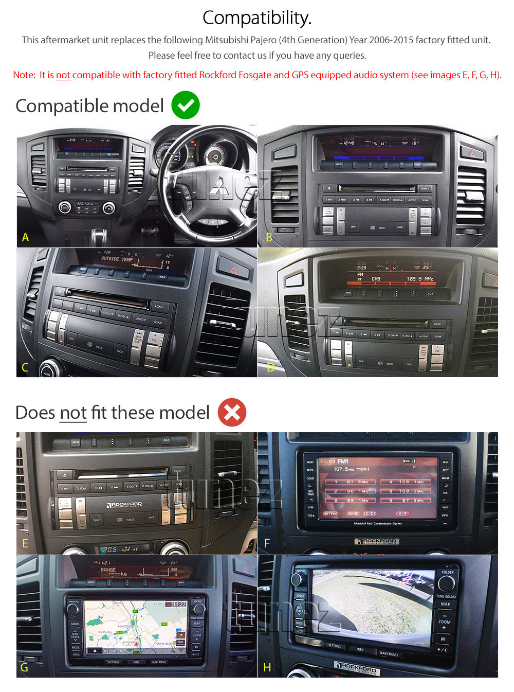 MP02GPS 7-inch 7" Misubishi Pajero 2006 2007 2008 2009 2010 2011 2012 2013 2014 2015 NS NT NW NX chassis 4th generation gen Direct Loading design Car DVD USB SD player MP3 MP4 Album Art ID3 Tag RDS radio stereo head unit Fascia Facia Kit ISO Plug Wiring Harness details Aftermarket External and Internal Microphone Bluetooth RMVB 720p Free Reversing Camera Original Licensed iGO Primo GPS NAVTEQ map 7-digit postcode Sat Nav Navi System Patch Lead Connects2 CTSMT003.2 Digital TV DVB-T MPEG-4 DVBT MPEG4 Dual Antenna External Box