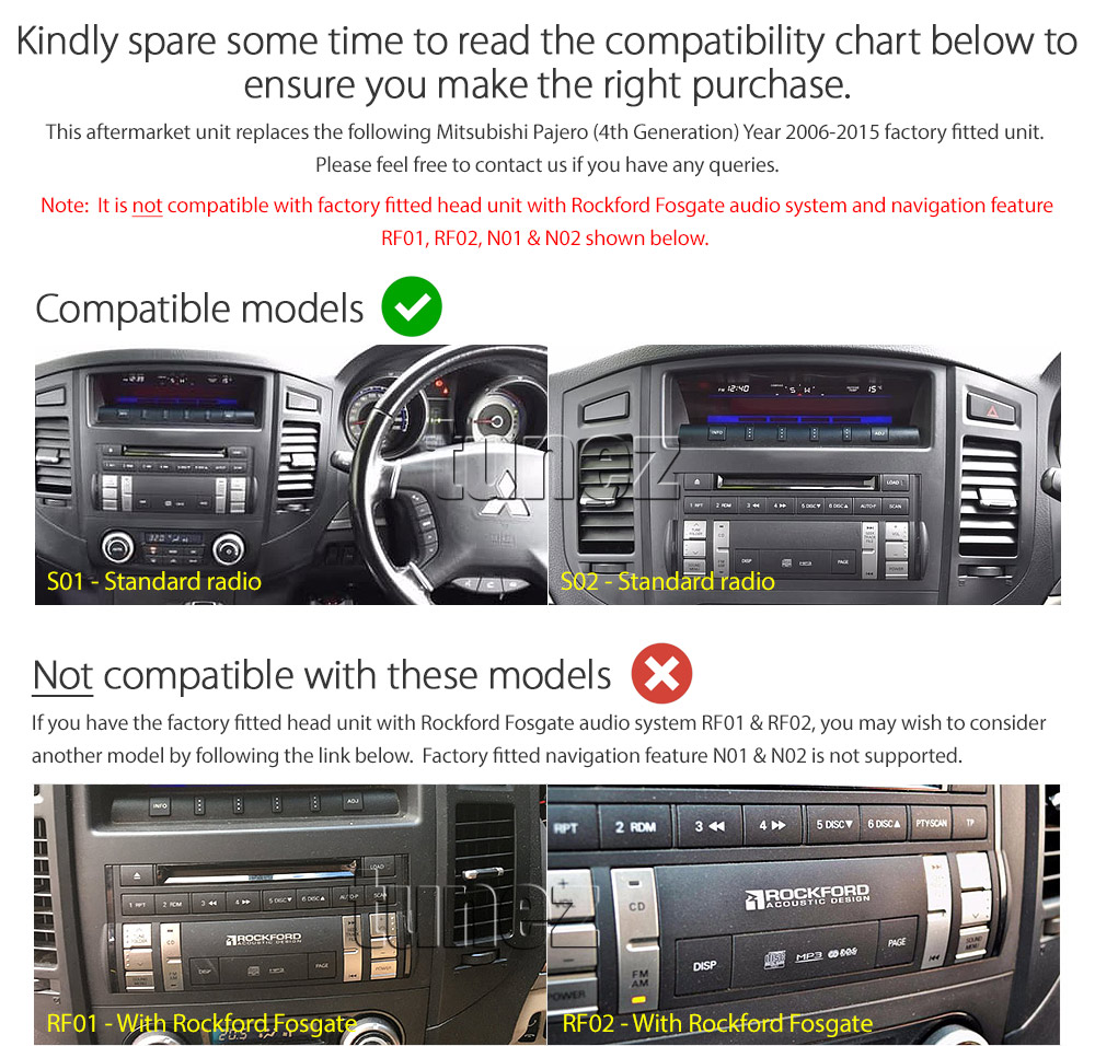 MP08AND GPS Aftermarket Misubishi Pajero Shogun 2006 2007 2008 2009 2010 2011 2012 2013 2014 2015 NS NT NW NX chassis 4th generation gen large 9-inch 9