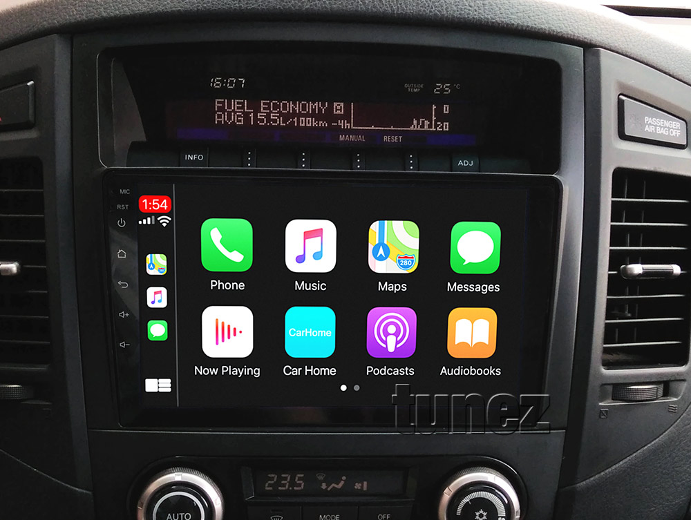 MP10CP MP10 Licensed Apple CarPlay Android Auto GPS Aftermarket Misubishi Pajero Shogun 2006 2007 2008 2009 2010 2011 2012 2013 2014 2015 NS NT NW NX chassis 4th generation gen Super Large 9-inch 9