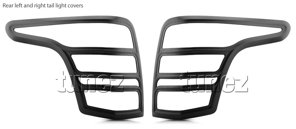 MTLC01 Mitsubishi Triton MQ L200 5th Generation Gen Series GLX GLS Lamp Cover Eyelid ABS Plastic Matte Matt Black Front Back Rear Tail Light Tail Lamp Head Light Headlight Headlamp UK United Kingdom USA Australia Europe Set Kit For Car Aftermarket Pair 2015 2016 2017 2018 2019