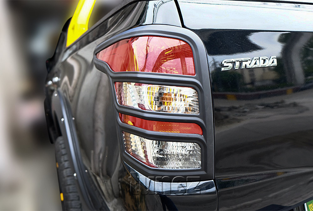 MTLC01 Mitsubishi Triton MQ L200 5th Generation Gen Series GLX GLS Lamp Cover Eyelid ABS Plastic Matte Matt Black Front Back Rear Tail Light Tail Lamp Head Light Headlight Headlamp UK United Kingdom USA Australia Europe Set Kit For Car Aftermarket Pair 2015 2016 2017 2018 2019