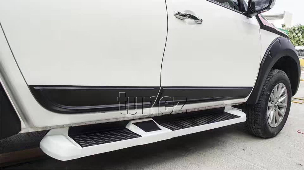 MTLM09 Mitsubishi Triton MQ MR L200 KJ KK KL Door Panel Bumper Cladding Guard Protector ABS Trim 5th Fifth Generation Gen AN120 AN130 2015 2016 2017 2018 2019 2020 GLS Premium GLX ADAS GLX+ GLX-R GSR Toby Matt Matte Material Black OEM Fitting Aftermarket White Line 