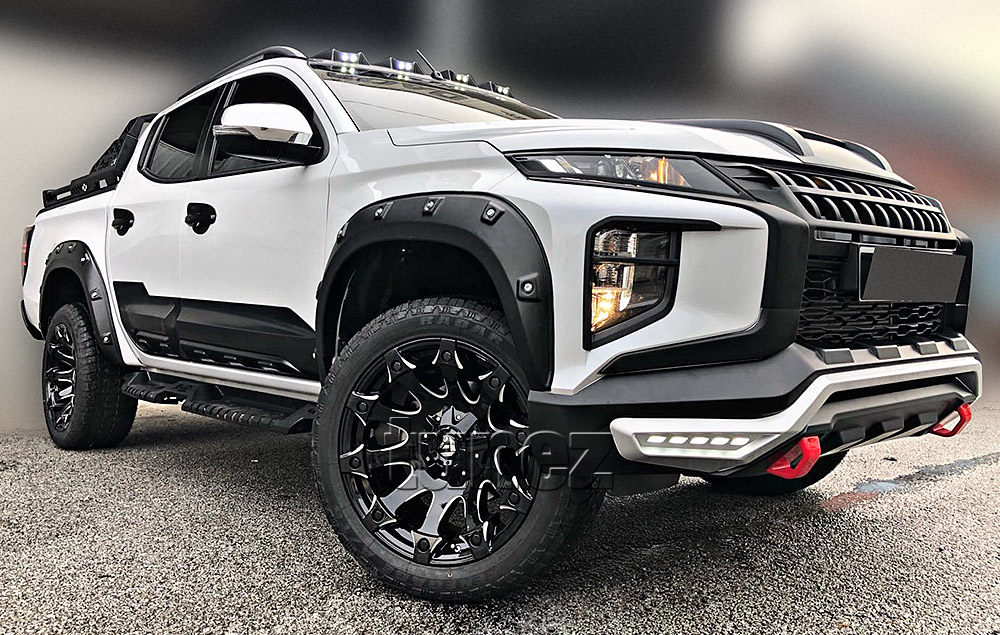 MTLM20 Mitsubishi Triton L200 Strada Fiat Fullback MR 5th Generation Gen Series GLX ADAS GLX+ GLX-R GLS Premium GSR Blackline Exceed Barbarian Warrior Titan Challenger 2019 2020 2021 2022 2023 Matt Matte Material Black OEM Fitting Aftermarket Door Guard Cladding Cover Guard Protector Panel