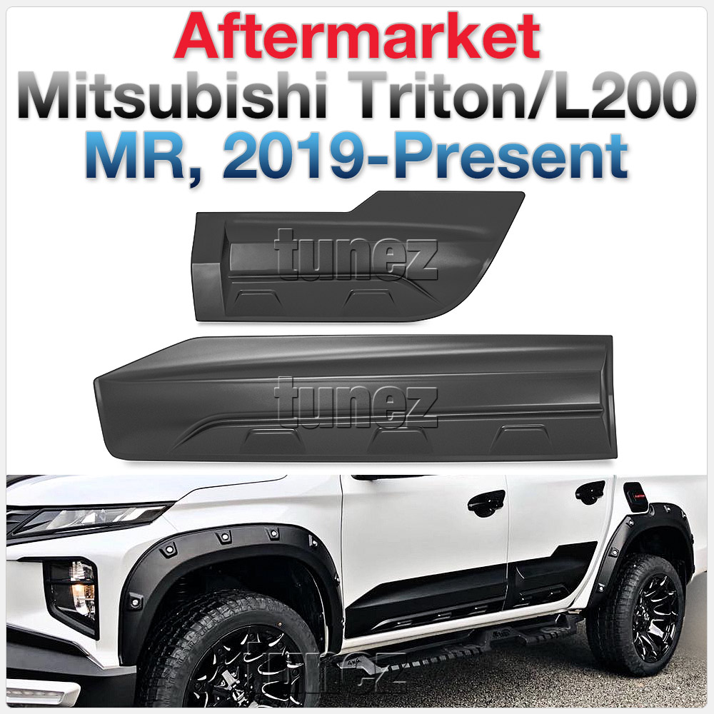 MTLM20 Mitsubishi Triton L200 Strada Fiat Fullback MR 5th Generation Gen Series GLX ADAS GLX+ GLX-R GLS Premium GSR Blackline Exceed Barbarian Warrior Titan Challenger 2019 2020 2021 2022 2023 Matt Matte Material Black OEM Fitting Aftermarket Door Guard Cladding Cover Guard Protector Panel