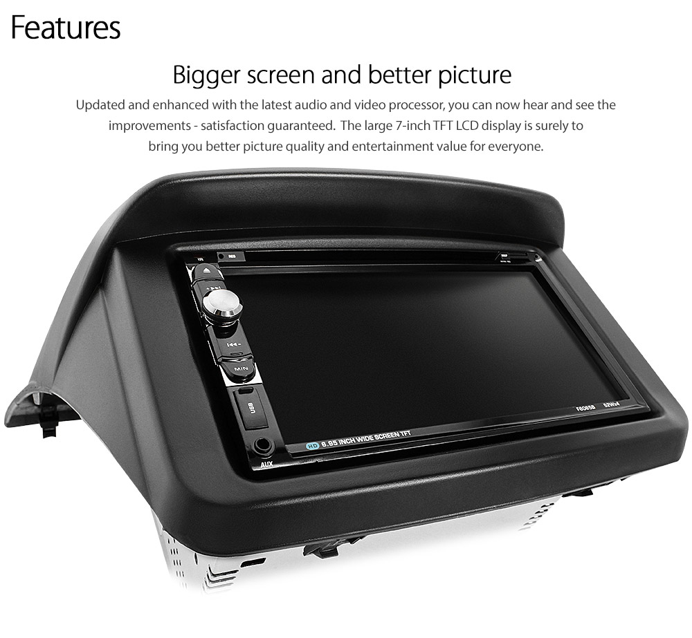 MTR02DVD 7-inch Aftermarket Mitsubishi Triton L200 ML MN 4th Generation Gen 2006 2007 2008 2009 2010 2011 2012 2013 2014 2015 Direct Loading design car DVD USB SD player MP3 Album Art ID3 Tag ID3tag RDS radio stereo head unit details Aftermarket External and Internal Microphone Bluetooth RMVB MKV MP4 Full High Definition FHD 1080p 720p Free Reversing Camera Fascia Kit ISO Plug Wiring Harness Steering Wheel Control buttons OEM Double 2 DIN Patch Lead Connects2 CTSMT005.2 CTSMT006.2