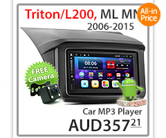MTR05AND GPS Mitsubishi Triton L200 ML MN 4th Generation Gen 2006 2007 2008 2009 2010 2011 2012 2013 2014 2015 7-inch Universal Double DIN Latest Australia UK European USA Original Android 7.1 Nougat car USB Charger 2.1A SD player radio stereo head unit details Aftermarket External and Internal Microphone Bluetooth Europe Sat Nav Navi Plug and Play ISO Plug Wiring Harness Matching Fascia Kit Facia Free Reversing Camera Album Art ID3 Tag RMVB MP3 MP4 AVI MKV Full High Definition FHD AirPlay Air Play MirrorLink Mirror Link 1080p DAB+ Digital Radio DAB + Connects2 CTSMT005.2 CTSMT006.2