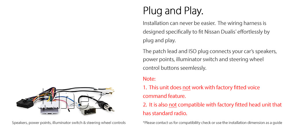 NQS01AND GPS Aftermarket Nissan Dualis J10 Year 2006 2007 2008 2009 2010 2011 2012 2013 large 9-inch 9' touchscreen Universal Double DIN Latest Australia UK European USA Original CarPlay Android Auto 10 Car USB player radio stereo 4G LTE WiFi head unit details Aftermarket External and Internal Microphone Bluetooth Europe Sat Nav Navi Plug and Play ISO Plug Wiring Harness Matching Fascia Kit Facia Free Reversing Camera Album Art ID3 Tag RMVB MP3 MP4 AVI MKV Full High Definition FHD MyLink My Link 1080p DAB+ Digital Radio DAB + Connects2 CTSIZ001.2