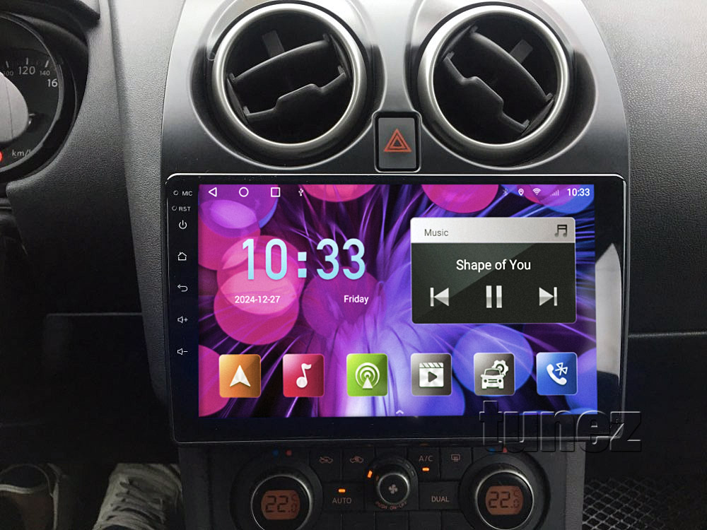 NQS01AND GPS Aftermarket Nissan Dualis J10 Year 2006 2007 2008 2009 2010 2011 2012 2013 large 9-inch 9' touchscreen Universal Double DIN Latest Australia UK European USA Original CarPlay Android Auto 10 Car USB player radio stereo 4G LTE WiFi head unit details Aftermarket External and Internal Microphone Bluetooth Europe Sat Nav Navi Plug and Play ISO Plug Wiring Harness Matching Fascia Kit Facia Free Reversing Camera Album Art ID3 Tag RMVB MP3 MP4 AVI MKV Full High Definition FHD MyLink My Link 1080p DAB+ Digital Radio DAB + Connects2 CTSIZ001.2