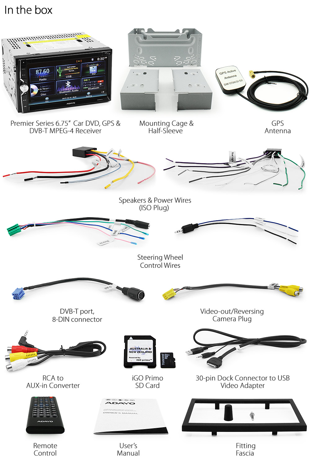 NS13DVBT 6.75-inch 6.75' OEM Quality Double-DIN Universal Car DVD GPS Digital TV DVB-T MPEG-4 Dual Antenna External Box USB SD GPS player radio stereo head unit Aftermarket Bluetooth RMVB Sat Nav Navi Navigation System iGO Primo Licensed 100% Genuine Latest Australia UK Europe USA NAVTEQ map tunezmart RMVB AVI MKV MP4 Full HD 1080p Animated Display Album Art ID3 Tag AUX-in 3.5mm MirrorLink Mirror Link Android