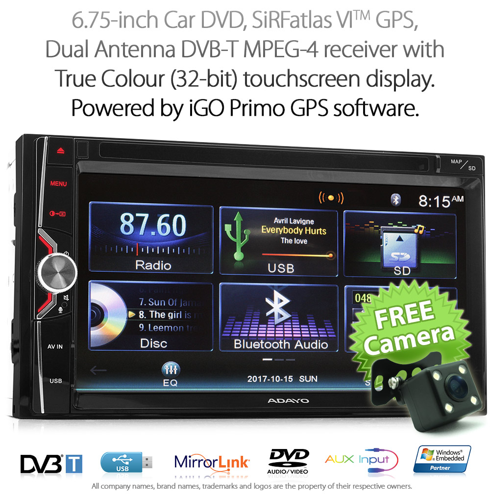 NS13DVBT 6.75-inch 6.75' OEM Quality Double-DIN Universal Car DVD GPS Digital TV DVB-T MPEG-4 Dual Antenna External Box USB SD GPS player radio stereo head unit Aftermarket Bluetooth RMVB Sat Nav Navi Navigation System iGO Primo Licensed 100% Genuine Latest Australia UK Europe USA NAVTEQ map tunezmart RMVB AVI MKV MP4 Full HD 1080p Animated Display Album Art ID3 Tag AUX-in 3.5mm MirrorLink Mirror Link Android