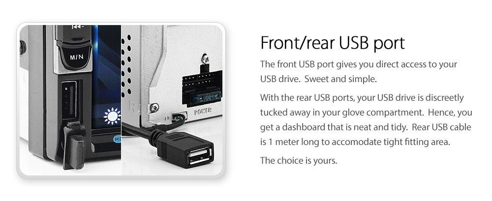 NS22DVD Universal Double DIN 2-DIN 7-inch Direct Loading Design Car CD DVD USB SD Card Player Radio Stereo Head Unit Receiver Details Aftermarket External and Internal Microphone Bluetooth MP3 MP4 AVI MKV RMVB Album Art ID3 Tag RDS Fascia Facia Kit Panel Trim ISO Plug Wiring Harness Reversing Camera 1080p FHD HD Full High Definition Front 3.5mm AUX-in Plug and Play Installation Dimension tunez tunezmart Patch Lead Compatible